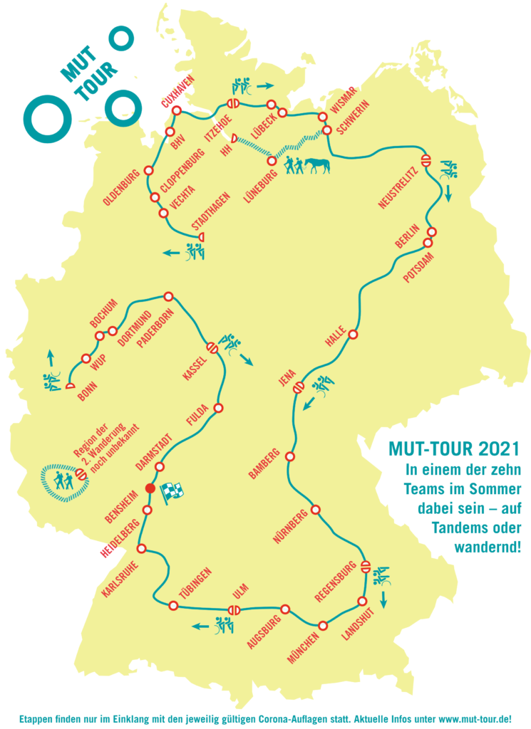 MT_21_D-Karte_Streckenverlauf_Tandem_Wandertour_04 Etappen MUT-TOUR und MUT-WANDERN 2021